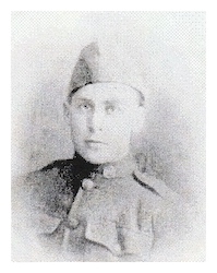 Black and white photo of Private William E Henderson