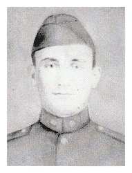 Black and white photo of Private John Michael Marino